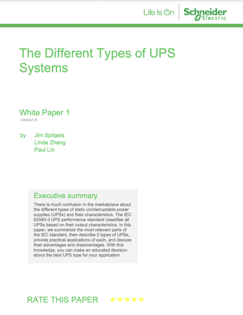 Understanding the different types of UPS systems EfficiencyIT