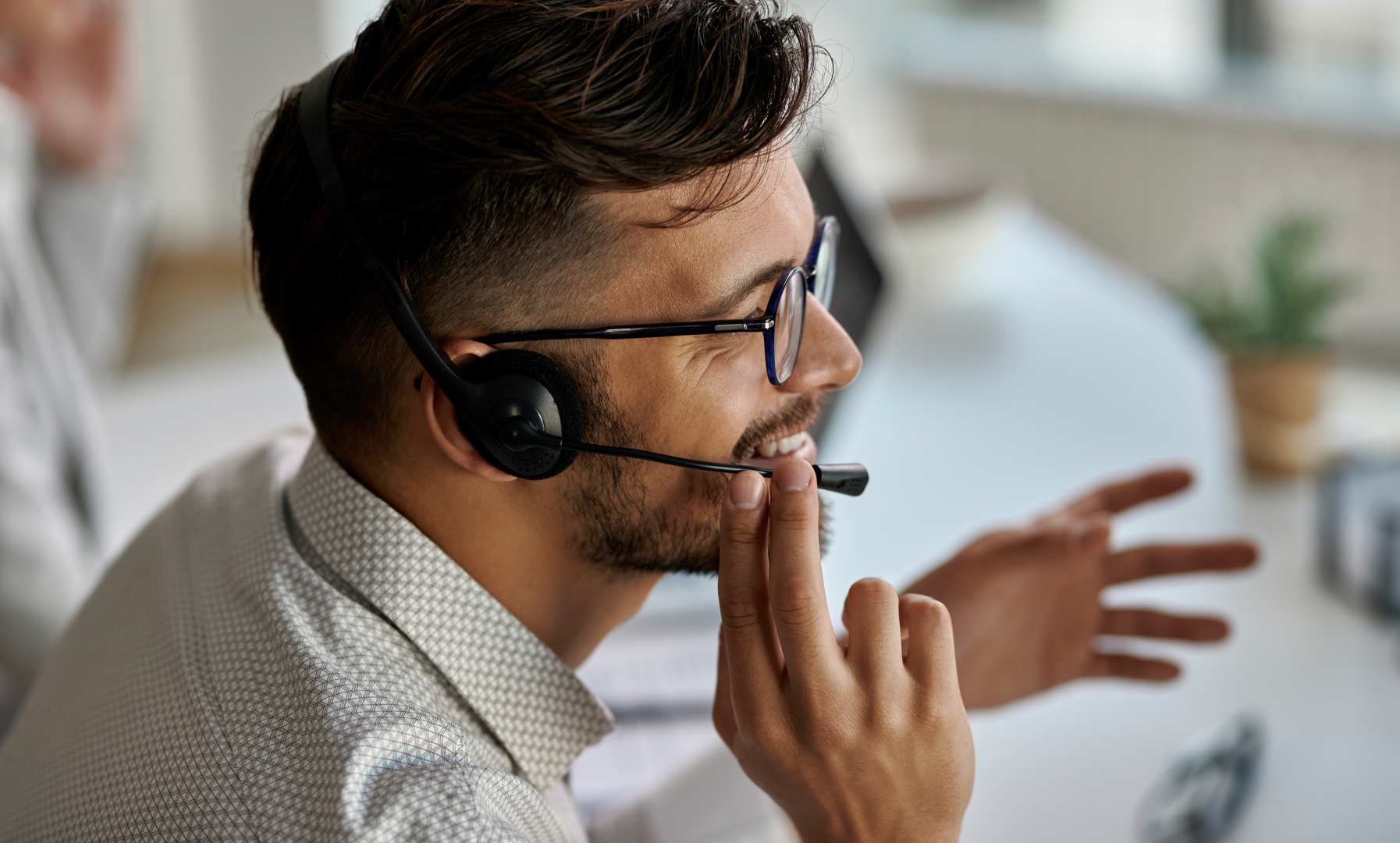 Guy with headset on